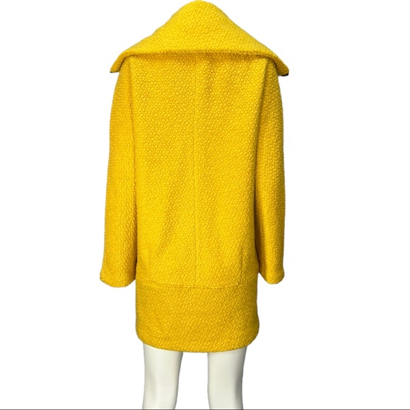 Desigual LAND Overcoat in Solar Power Yellow with Rainbow Zipper Sz 36/ US XS/S - Picture 5 of 11